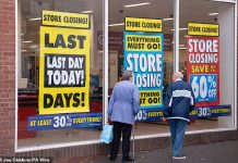 Almost 400,000 retail jobs lost in a decade: High Street bosses warn firms are being ‘taxed out’
